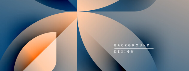 Aufkleber - Abstract geometric design. Soft color gradients create flowing shapes, modern aesthetic. Minimalist composition, suitable background element.