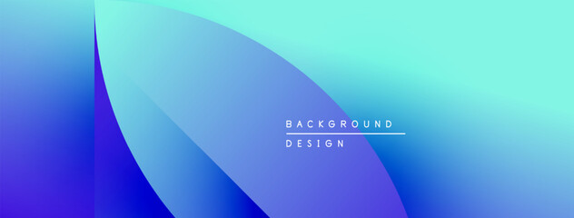 Aufkleber - Abstract gradient background. Blue shades blend into turquoise. Minimalist design with text background design. Modern aesthetic, clean lines.