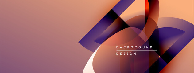 Poster - Abstract gradient shapes overlap, creating dynamic visual effect. Warm tones dominate design, with text elements present.