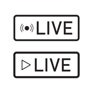 Live icon Symbol mark in filled style