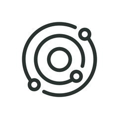 Poster - Solar system line icon, astronomy vector symbol with editable stroke