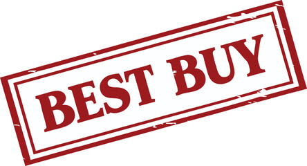 Fototapete - Red rubber stamp, BEST BUY text, bold capital letters, distressed effect 