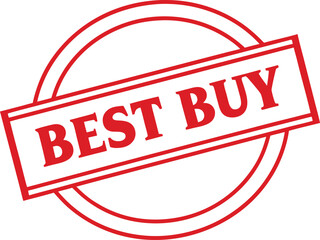 Fototapete - Red rubber stamp, BEST BUY text, bold capital letters, distressed effect 