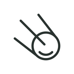 Poster - Soviet satellite line icon, sputnik vector symbol with editable stroke