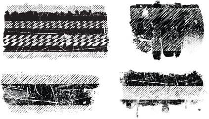 Leinwandbilder - Grunge textured banner with rough edges. Speckled texture. Overlay grunge texture . Simply place texture over any object to create grunge effect . Banner with scratched surface for your design. 