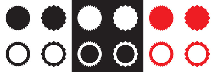 Poster - Sale sticker, price tag, starburst, quality mark, sunburst badges vector.  Vector illustration. isolated on white and black background. EPS 10