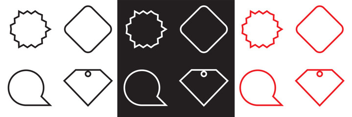 Poster - Sale sticker, price tag, starburst, quality mark, sunburst badges vector.  Vector illustration. isolated on white and black background. EPS 10
