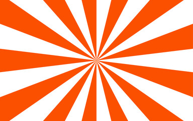 Poster - Abstract high-energy background with radial burst pattern and alternating curved rays. Smooth, wavy orange rays spiraling outward from a central point. Motion and depth, evoking a retro, playful