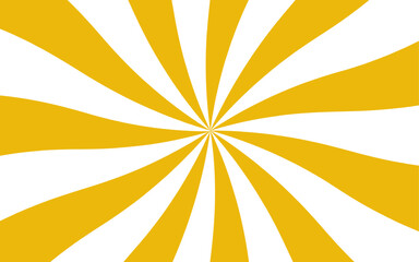Aufkleber - Abstract high-energy background with radial burst pattern and alternating curved rays. Smooth, wavy orange rays spiraling outward from a central point. Motion and depth, evoking a retro, playful