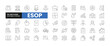 © Bilal - Set of 50 ESOP line icons set. ESOP outline icons with editable stroke collection. Includes Employee, Stock, Ownership, Plan, Management, and More.