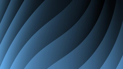 Poster - Curved blue and black abstract lines create a smooth, modern wavy pattern, Abstract texture Gradient motion Background animation.