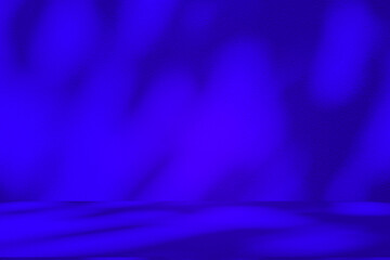 Leinwandbilder - Wall interior background, studio and backdrops show products. with soft light shadow from window color blue and white. background for text insertion and presentation of product	