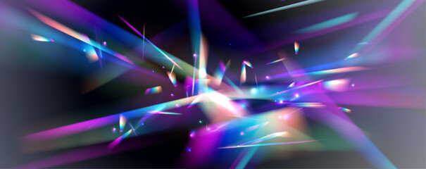 Fototapete - Rainbow light refraction and prism glow on transparent PNG. Use as a natural overlay. Adds realism and color depth.