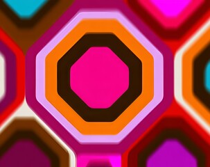 Poster - A seamless pattern reminiscent of the 50s, 60s, and 70s, featuring an abstract vintage background with a sixties hippie flair, presented as a modern illustration