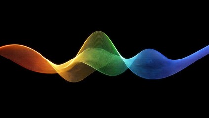 Poster - Modern illustration is used to depict a retro style wave line that serves as a 70s-themed background