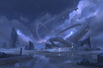 Poster - An ai illustration representing interdimensional travel and parallel universes