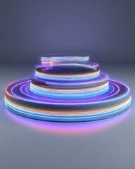 Aufkleber - Futuristic concepts metaverse portal design is represented by an iridescent geometric gateway
