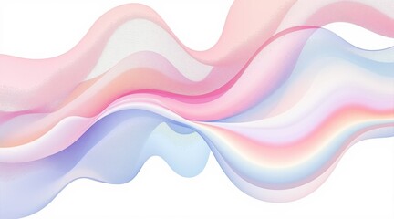 Poster - Soft pastel waves and gradients flow seamlessly in an abstract, modern digital background with pink, blue, and purple hues.