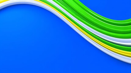 Poster - A vibrant, abstract background featuring a rainbow-colored, wavy line design reminiscent of 1970s hippie retro aesthetics, suitable for various applications including fabric, textiles, and wraps