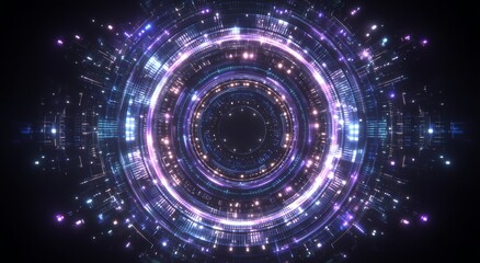 Poster - metaverse technology combines virtual reality and a global online connection to create a futuristic 