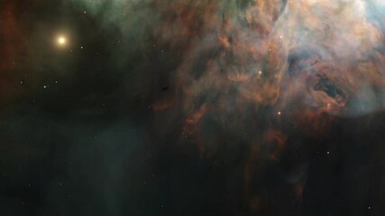 Wall Mural - Nebula Clouds Glow in Darkness