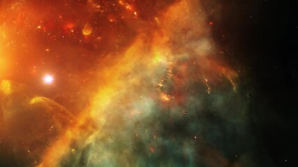 Wall Mural - Nebula Clouds Glow in Darkness