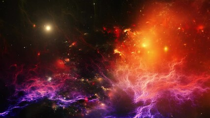 Wall Mural - Nebula Clouds Glow in Darkness