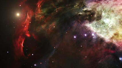 Wall Mural - Nebula Clouds Glow in Darkness
