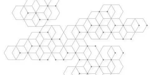 Fototapete - Abstract technology background with hexagons. modern geometric hexagon shape Poster, wallpaper, Landing page. geometric hexagonal, triangle, shape. Vector illustration. can be used in cover design.