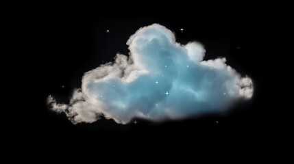 Wall Mural - small pastel blue cloud fog astronomy sky nature.