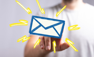 Fototapete - Fast email alerts. Never miss a crucial message again.  Stay connected.
