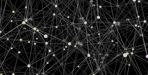 Aufkleber - abstract background image depicting a complex network of interconnected nodes and lines. ideal for t