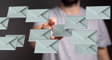 Leinwandbilder - Efficient email management strategies to conquer inbox clutter and boost productivity.