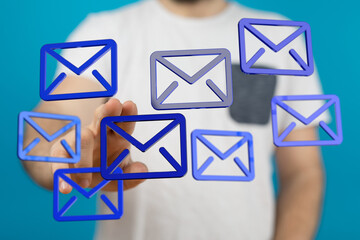 Leinwandbilder - Efficient email management strategies for a less cluttered inbox. Tips and tricks for handling numerous emails.