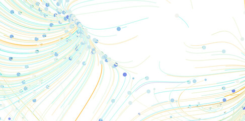 Poster - Abstract background with flowing lines and dots. Perfect for tech, design, and modern concepts.