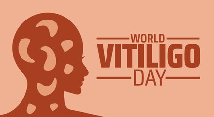 Wall Mural - world vitiligo day background banner or poster design template. observed every year in june. holiday