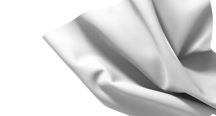 Aufkleber - A smooth, white, abstract texture with a flowing, elegant design. The image is minimal and can be used for various backgrounds and design purposes.