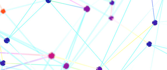 Aufkleber - Abstract Colorful Network Connection