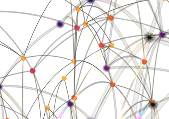 Fototapete - Abstract Network Connection Concept