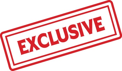 Fototapete - Red Exclusive Stamp: Bold, Isolated Graphic for Special Offers and Promotions