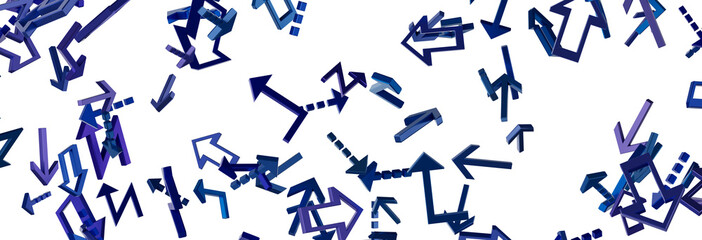 Aufkleber - Abstract Blue Arrows Background