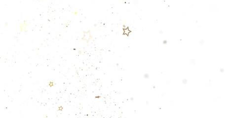 Leinwandbilder - Golden Glitter and Stars on Black Background