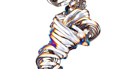 Poster - A vibrant abstract swirl of iridescent fabric The colors are flowing and dynamic