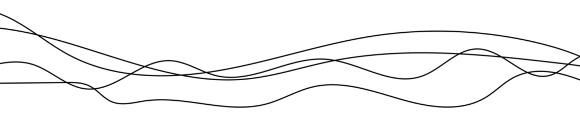 Poster - Thin curved wavy lines