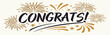© Mohamed - Congrats! Celebration Graphic with Fireworks