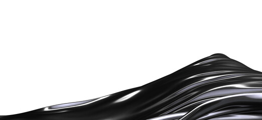 Aufkleber - Black Shiny Fabric Drape