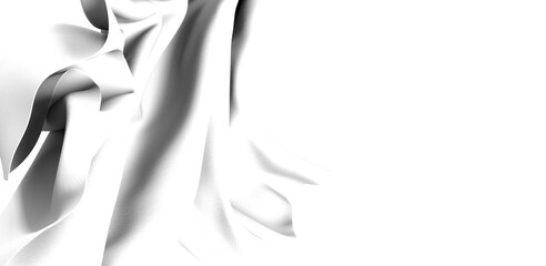 Poster - A close-up shot of a white fabric drape with smooth texture, creating an abstract background.