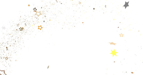 Aufkleber - Gold Glitter and Stars on Black Background