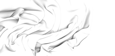 Poster - Abstract background of white fabric draped and flowing.  Perfect for design projects.