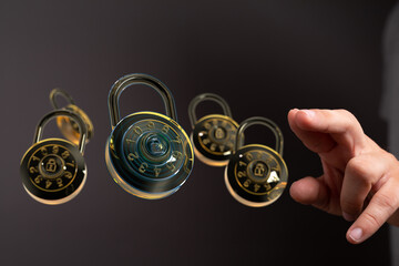 Poster - Secure your data with advanced encryption.  Modern cybersecurity solutions.
